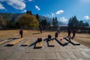 Devotees at National Memorial Chorten