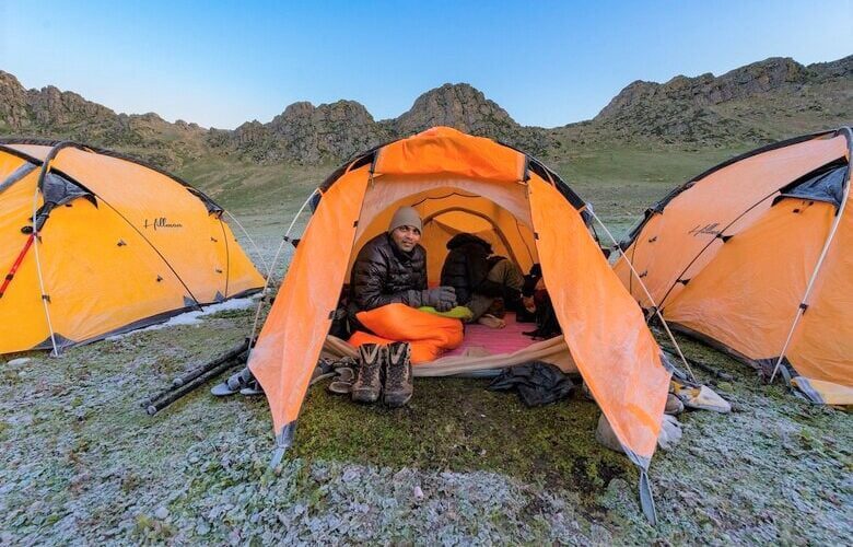 Ravindra Joisa, camping in the Himalayas